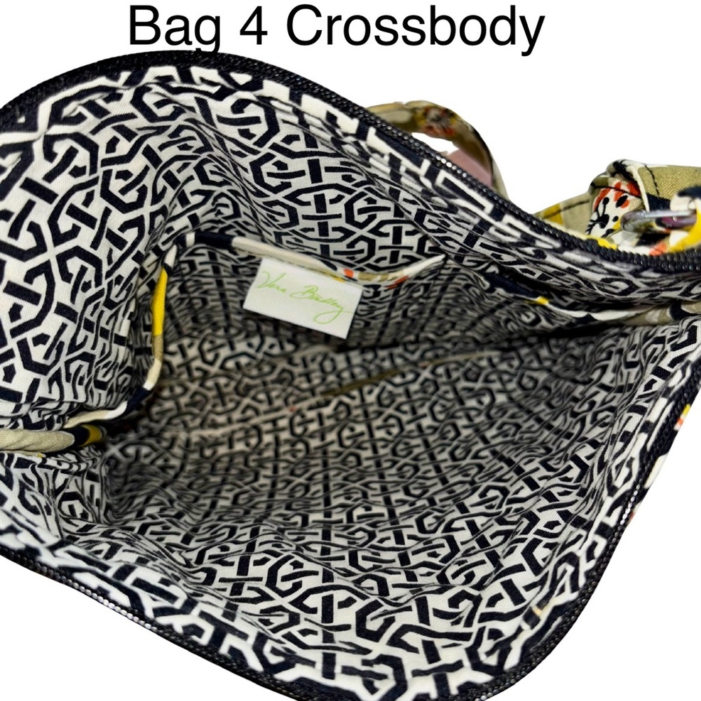 Vera Bradley 4-Piece Set Tote Shoulder Bags Crossbody Floral Yellow - Picture 13 of 13